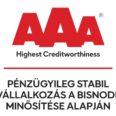 A pénzügyi megbízhatóság elismerése: Bisnode AAA (tripla A) minősítés